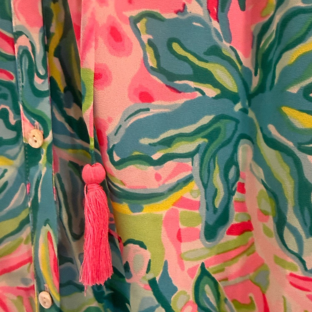 Lilly Pulitzer Colorful Tropical Luliana  Maxi Dress - Picture 3 of 5